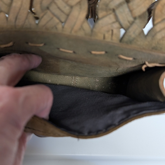 Woven Tan Crossbody Bag - Picture 7 of 9